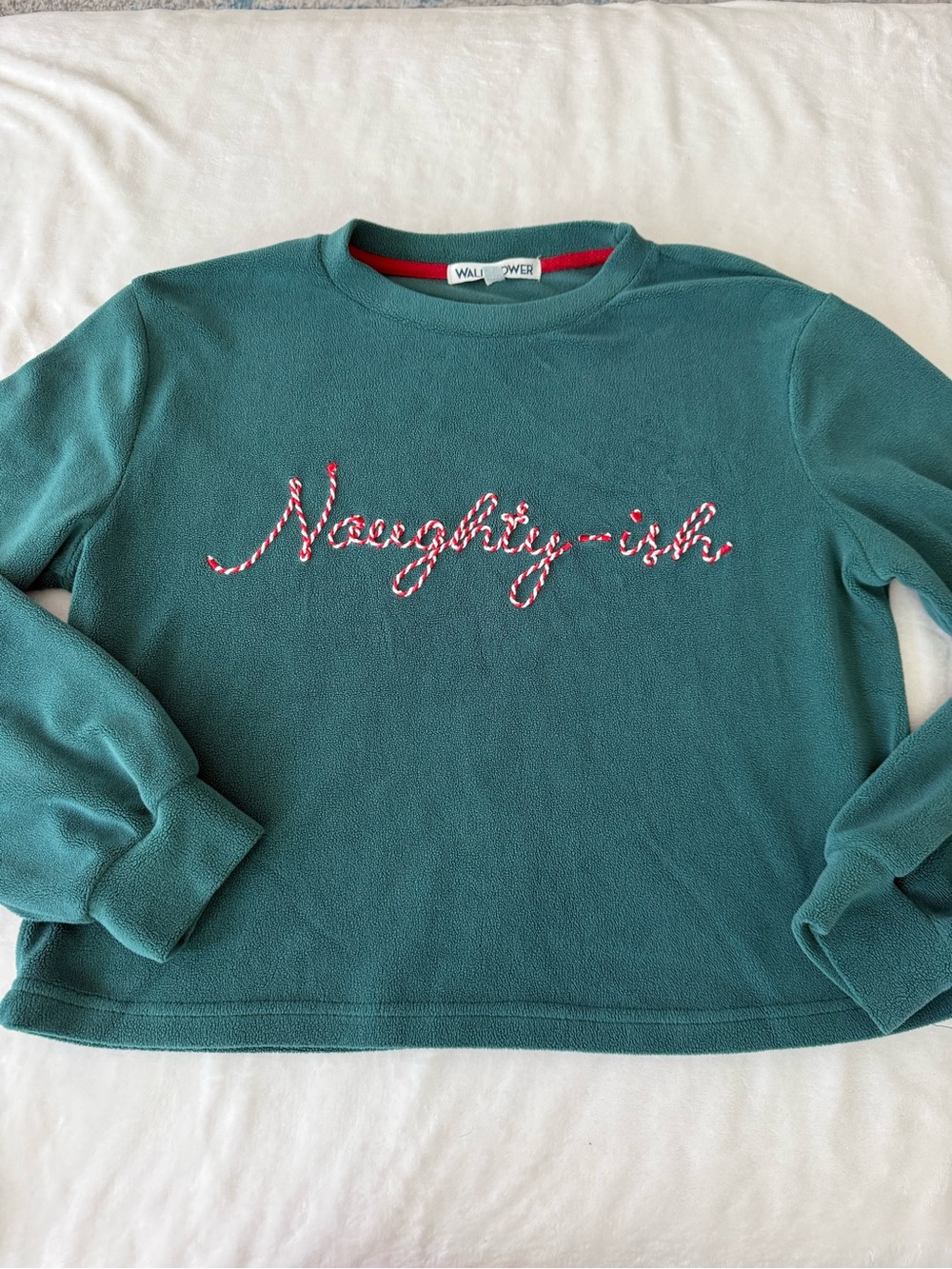 Wallflower Christmas sweater Naughty-ish Green Size Large D86